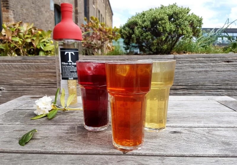 Cold brew tea brewed in Soho, London.